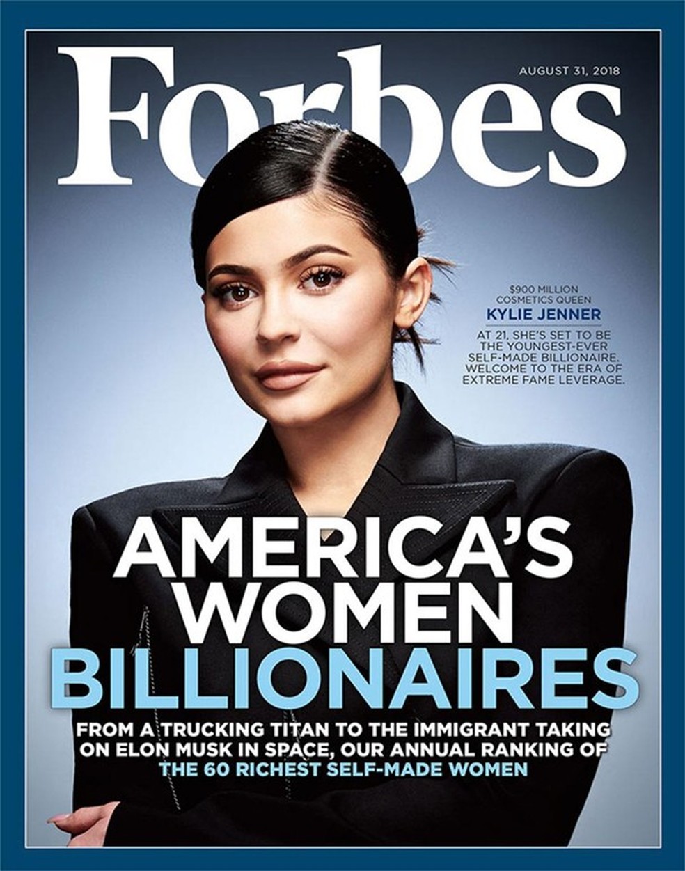 Kylie Jenner na Forbes (Foto: Reprodução) — Foto: Glamour