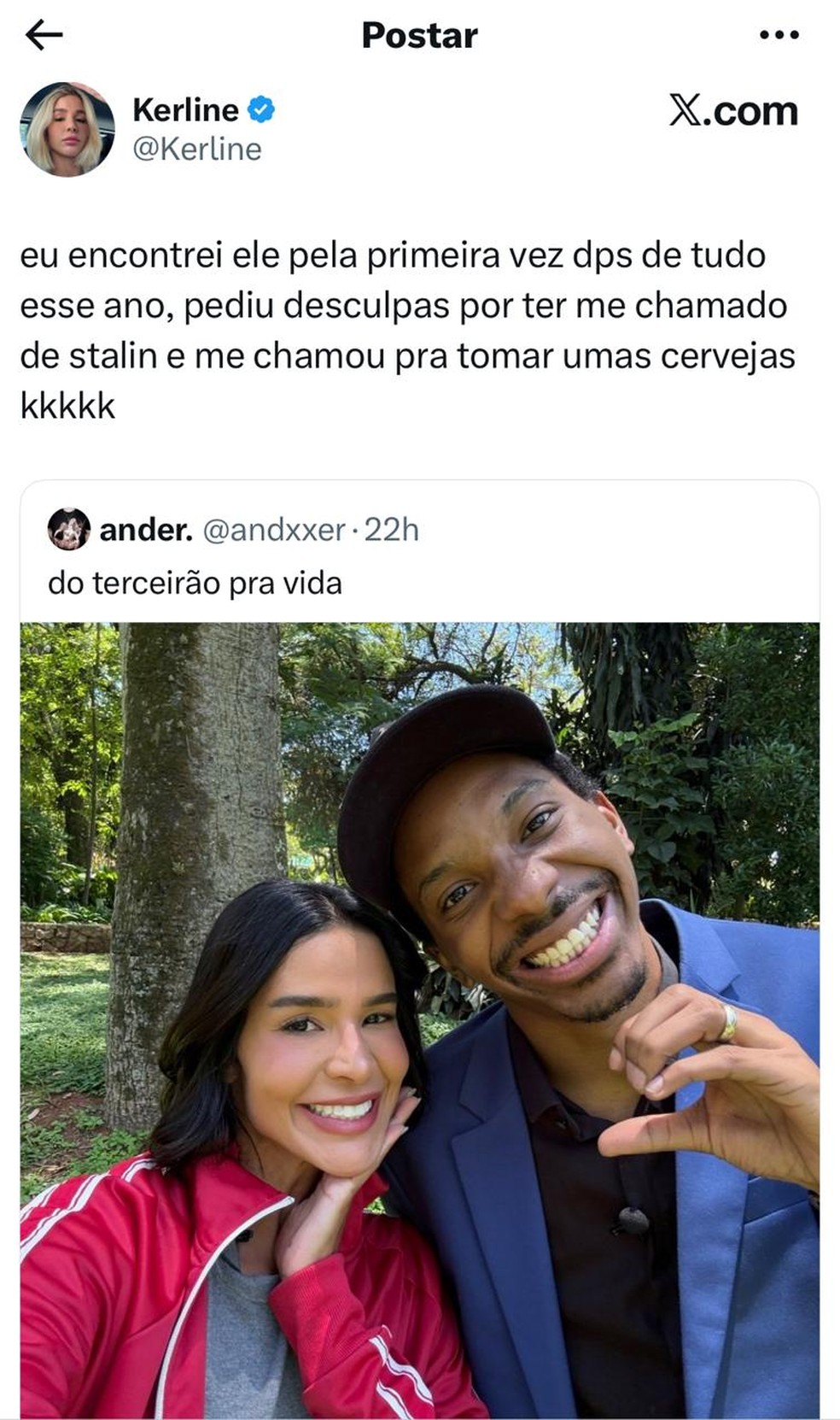 Kerline reencontra Lucas Penteado após briga no BBB 21: 'Pediu ...
