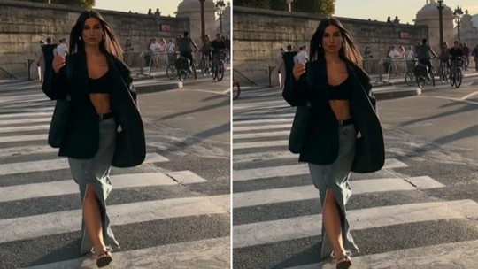 Bianca Andrade aposta em chinelo para curtir o dia em Paris