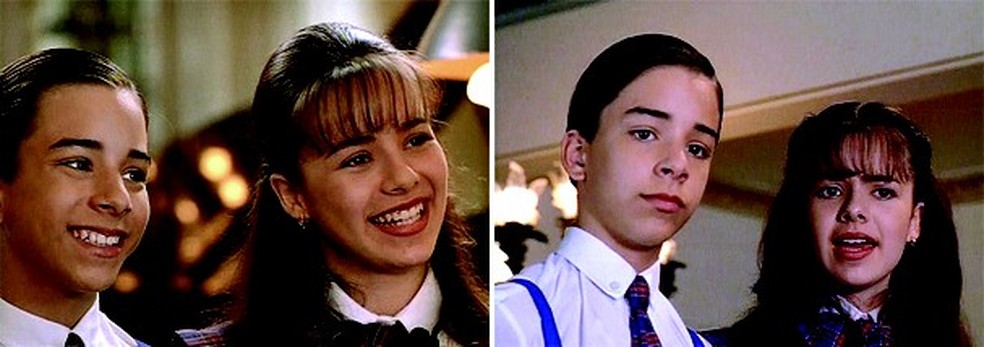 Sandy e Junior no filme O Noviço Rebelde, de 1997 (Foto: Reprodução) — Foto: Glamour