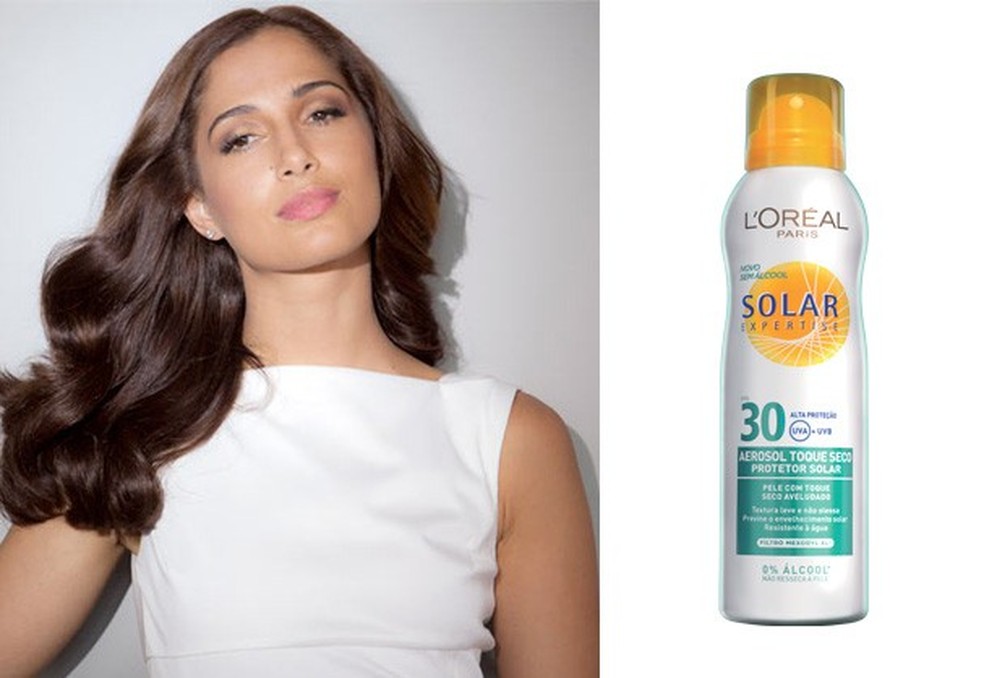Para a morenaça Camila Pitanga - Aerosol toque seco Solar Expertisse FPS 30, R$45,50- Loreal Paris (Foto: Divulgação) — Foto: Glamour
