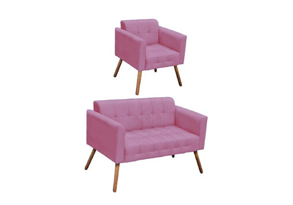 Conjunto Sofá Retrô 2 Lugares (Foto: Divulgação) — Foto: Glamour