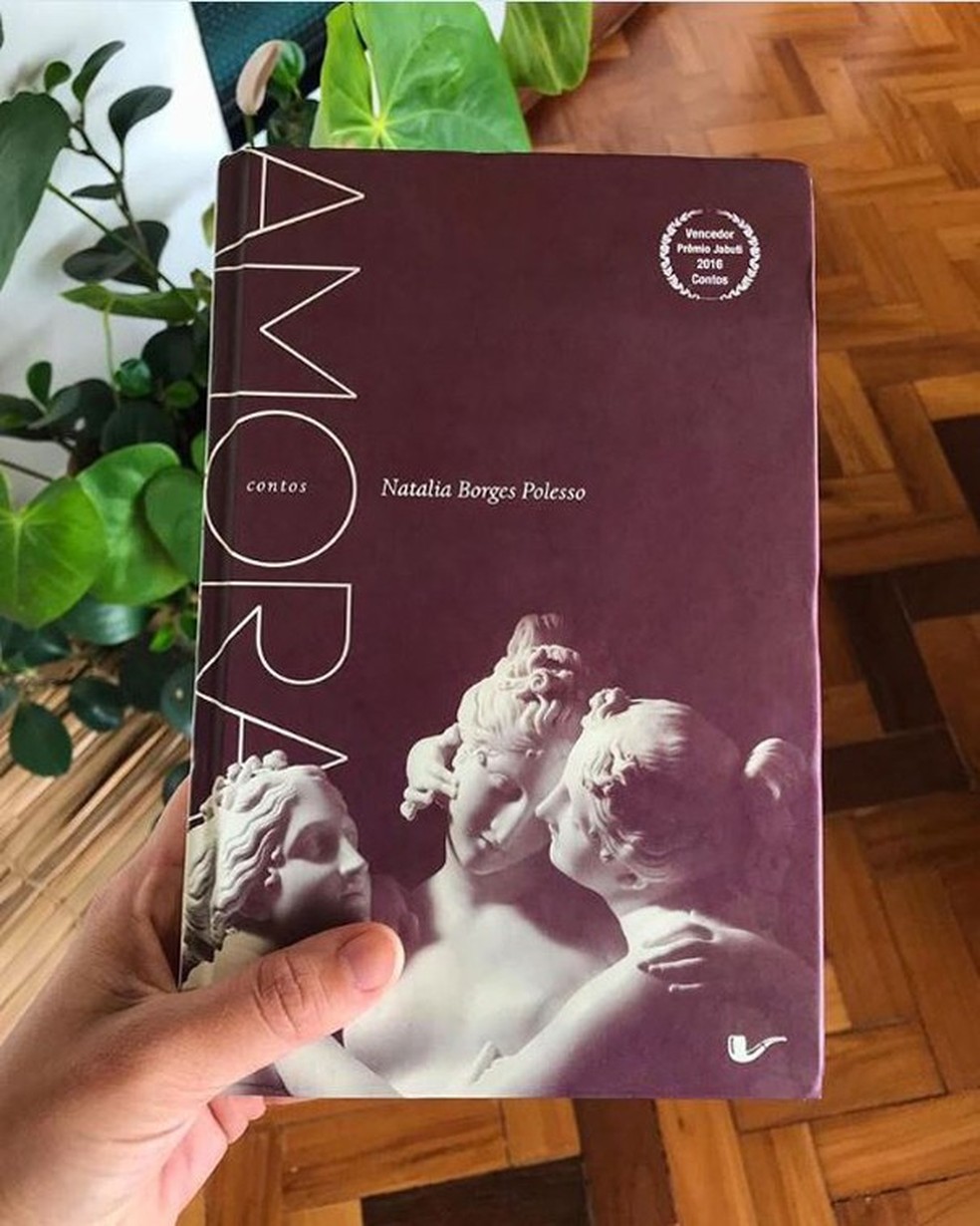 Livro "Amora" (Foto: Reprodução @brunalinzmeyer) — Foto: Glamour