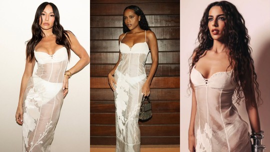 Sabrina Sato repete vestido transparente queridinho das famosas para gravação de programa; veja detalhes