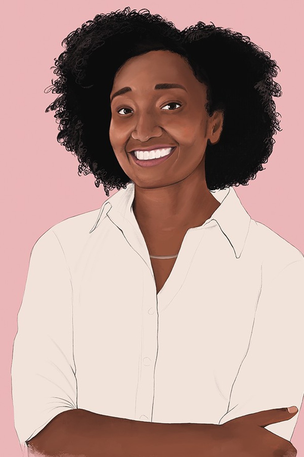 Além do acesso à educação, Nadia luta pela representatividade na ciência (Ilustração: Maitê Cezar Rosa) — Foto: Glamour