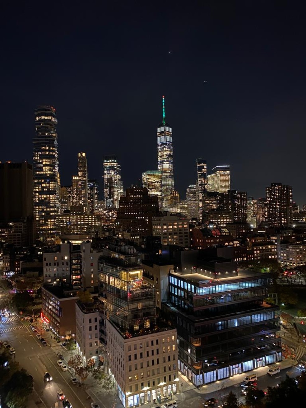 Vista para o Financial District, no terraço do JIMMY — Foto: Acervo pessoal