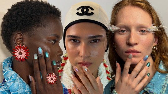As unhas peroladas e coloridas da Chanel levam o mood sereia para as mãos