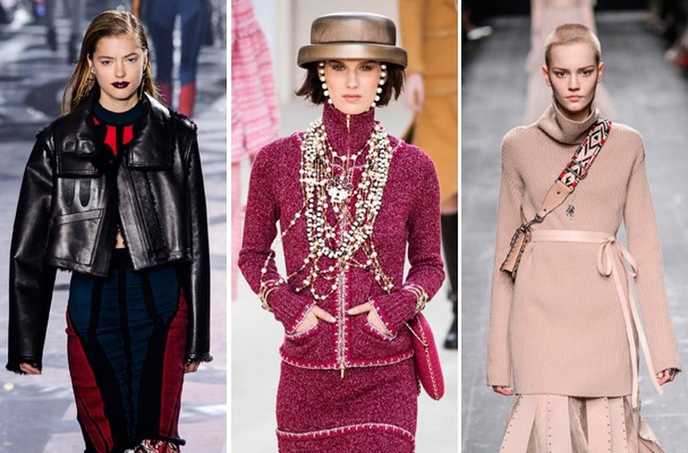 Louis Vuitton, Chanel e Valentino Inverno 2017 (Foto: Imaxtree) — Foto: Glamour