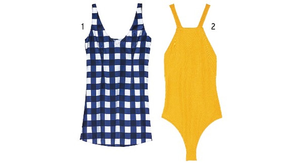 1. Top, R$ 250, LPA 2. Maiô, R$ 386, H.ours — Foto: Glamour