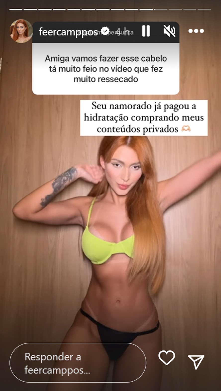 Fernanda Campos rebate críticas sobre cabelo: Seu namorado já pagou a  hidratação comprando meus conteúdos privados