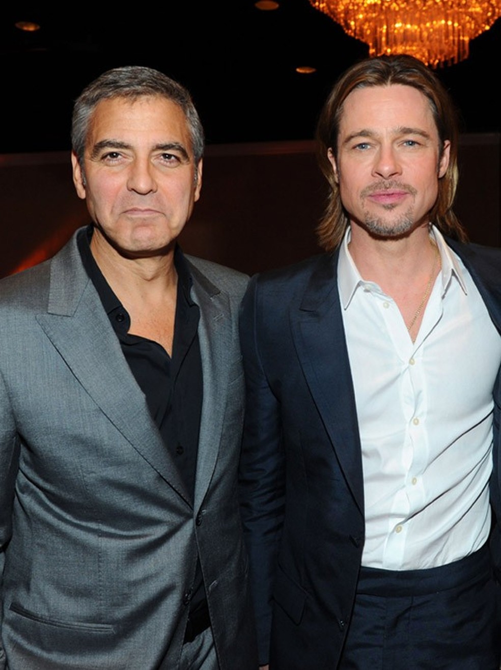 Brad Pitt sobre o nascimento dos gêmeos de Clooney 'Ele nunca