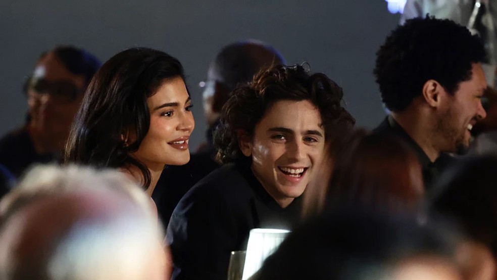 Kylie Jenner e Timothée Chalamet — Foto: Reprodução