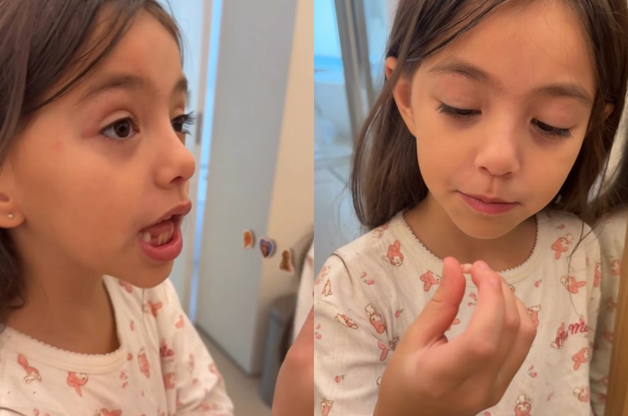 Sabrina Sato se derrete pela filha, Zoe, após queda de dentinho de ...