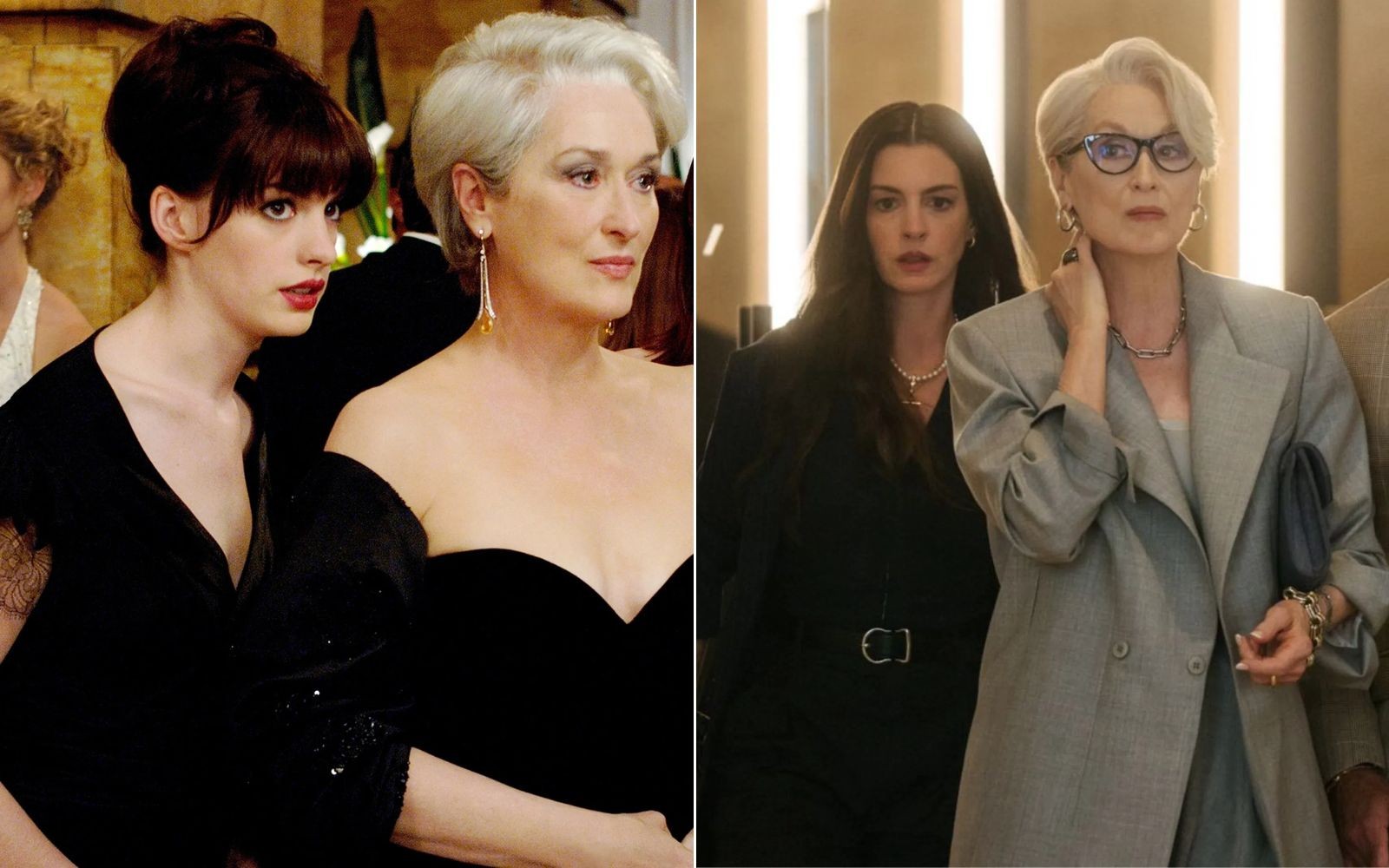 'O Diabo Veste Prada 2': o antes e depois do elenco do filme