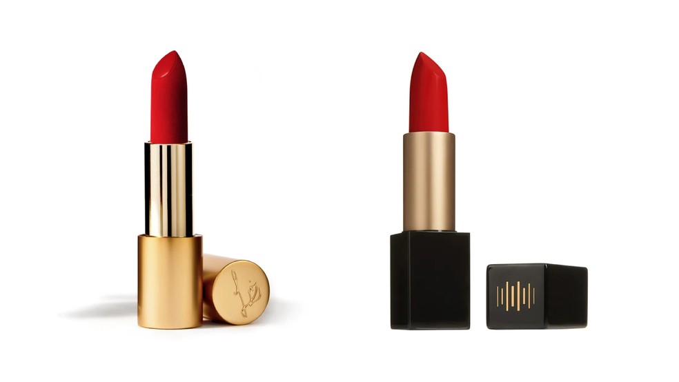 Velvet Ribbon, da Lisa Eldridge (£26) e Matte Velour na cor Opera, da Code8 (£29) — Foto: Foto: Divulgação