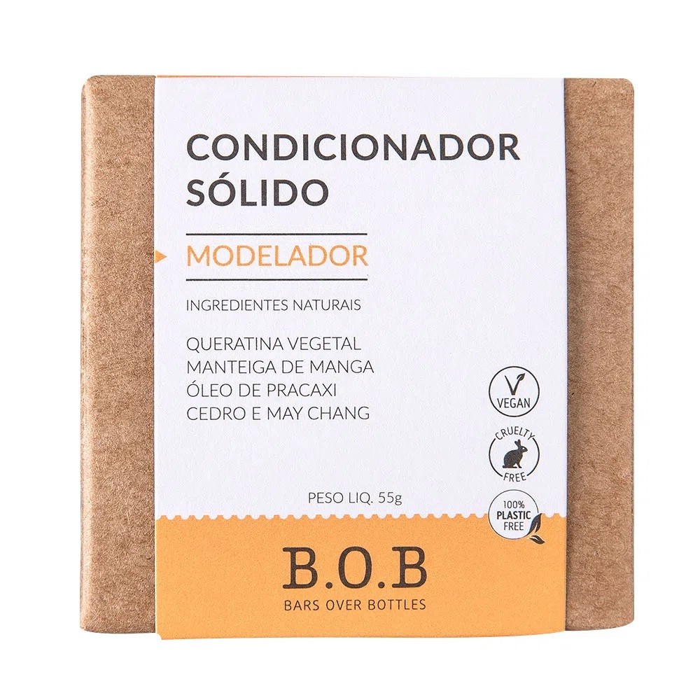Condicionador  B.O.BSólido Natural Modelador para Cabelos Cacheados e Crespos, R$ 43