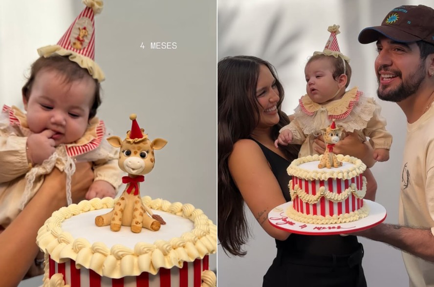 Rafa Kalimann mostra celebração de 4 meses de Zuza