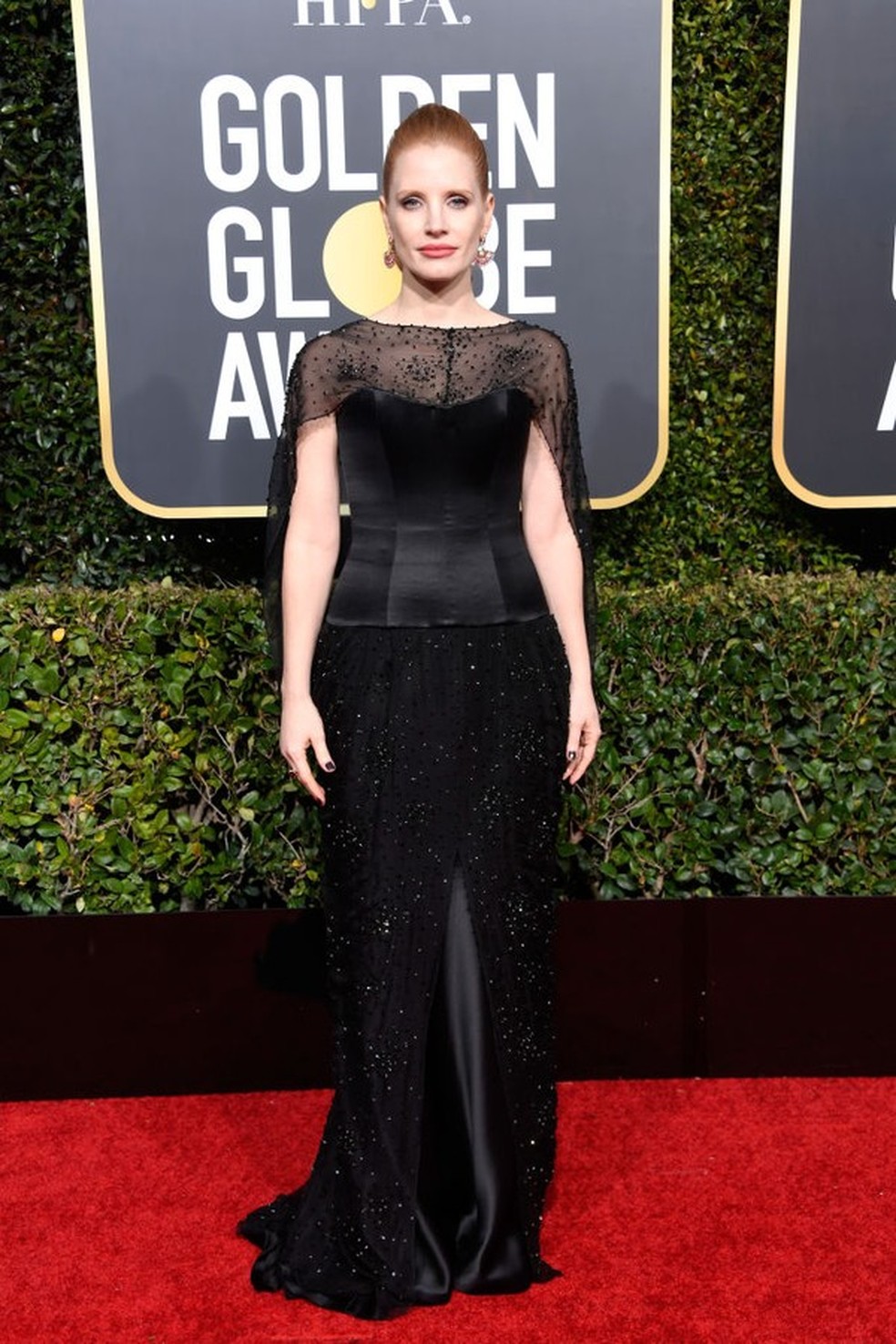 Jessica Chastain no Globo de Ouro 2019 (Foto: Getty Images) — Foto: Glamour