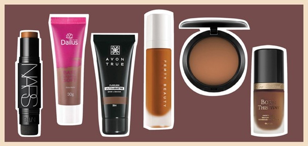 Produtos para pele negra (Foto: Arte/ Stephanie Eche) — Foto: Glamour