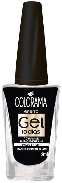 Colorama Gel 10 dias, cor Mais que preto, Black, R$ 10