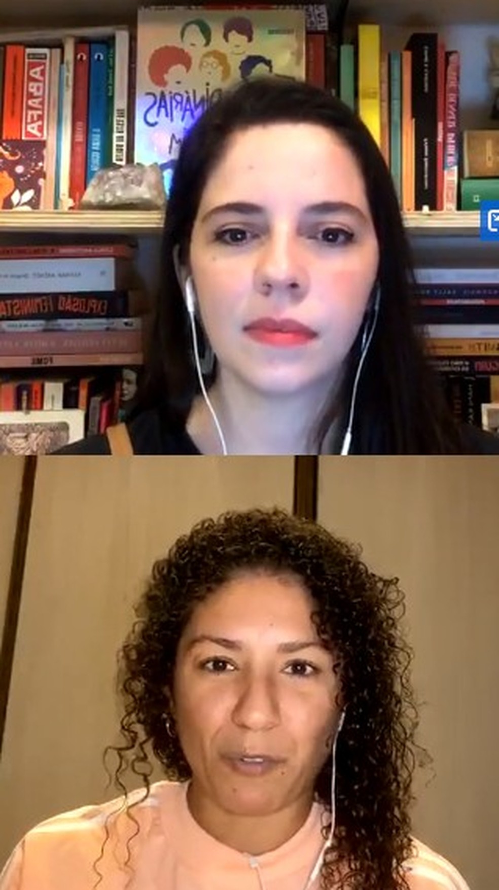 Cris em entrevista com a editora Paula Jacob (Foto: Reprodução/Instagram) — Foto: Glamour