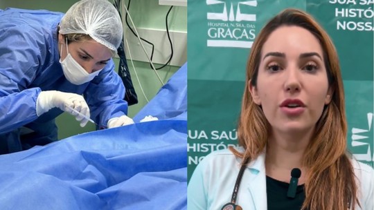 Ex-BBB Amanda Meirelles divide foto em sala de cirurgia de hospital do RS e alerta para risco de leptospirose