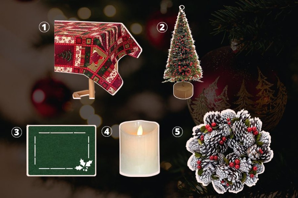 Itens de decoração de Natal — Foto: Glamour Brasil