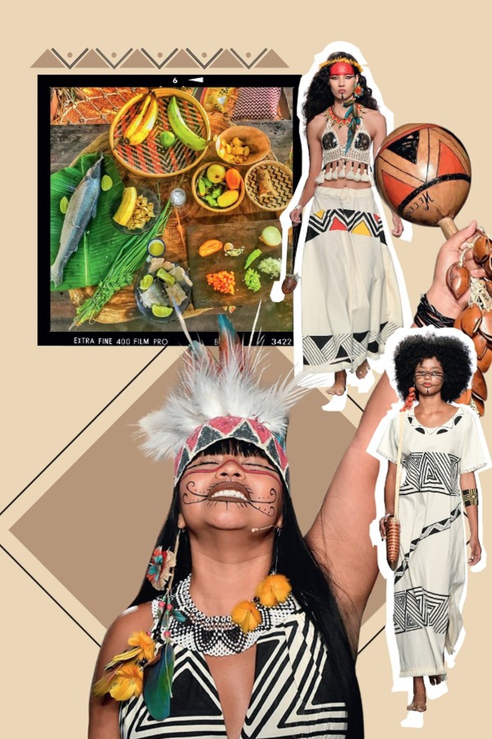 Roupa indigena best sale feminina