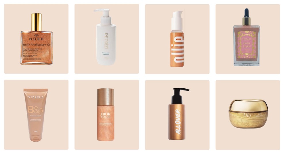Glow para viagem: iluminadores corporais para brilhar neste verão — Foto: Divulgação