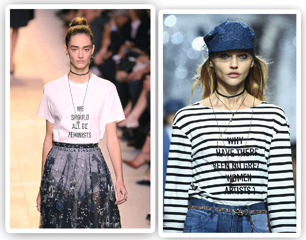 Dior: mensagens feministas na passarela (Foto: Getty Images) — Foto: Glamour