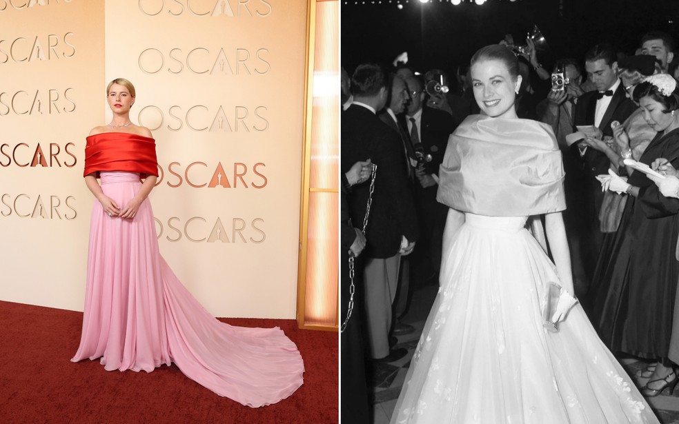 Jessie Buckley e Grace Kelly — Foto: Getty Images