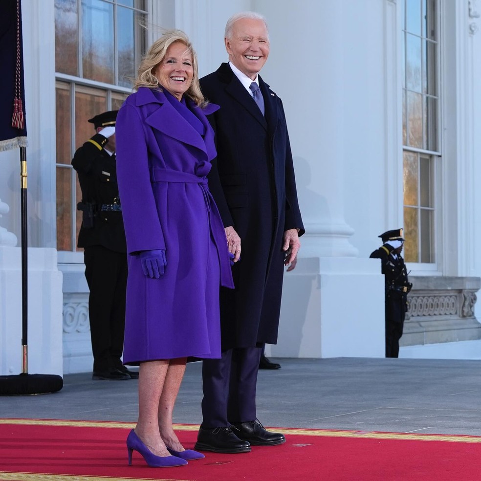 Jill Biden e Joe Biden — Foto: Getty Images