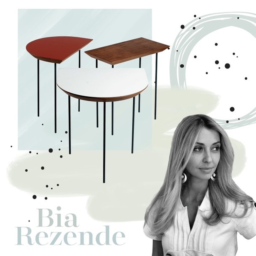Bia Rezende deixou a publicidade para se tornar designer de móveis e objetos. Sorte a nossa! (Foto: Arte: Victoria Polak) — Foto: Glamour