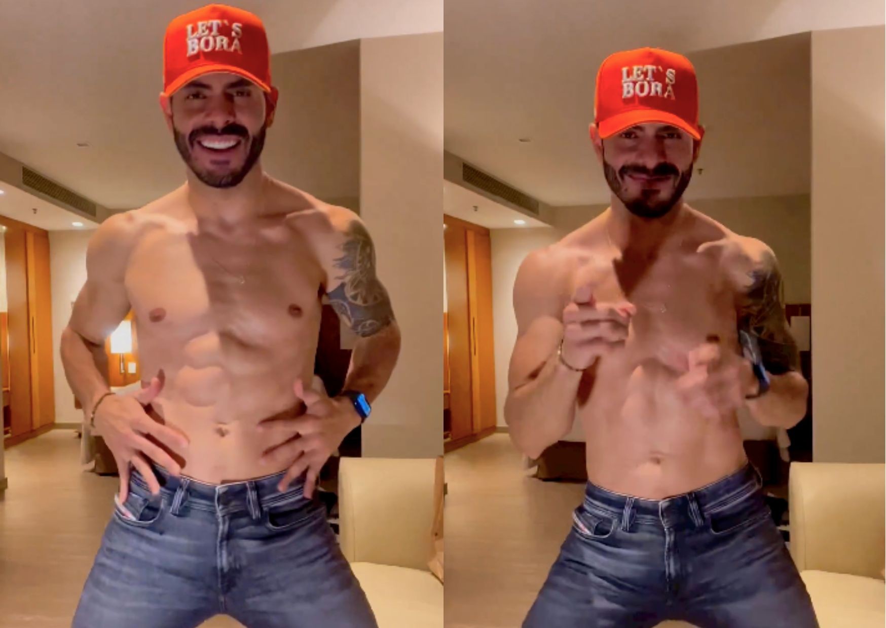 Rodolffo dança sem camisa em vídeo e novo shape chama atenção da web