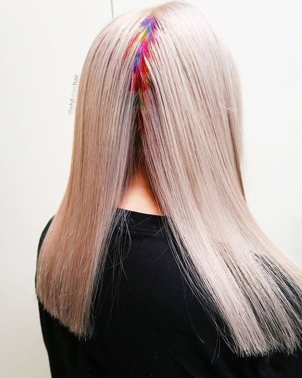 Raizes arco-íris (Foto: Reprodução/ Instagram @phildoeshair ) — Foto: Glamour