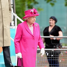 Rainha Elizabeth no seu almoço de aniversário de 90 anos — Foto: Getty Images