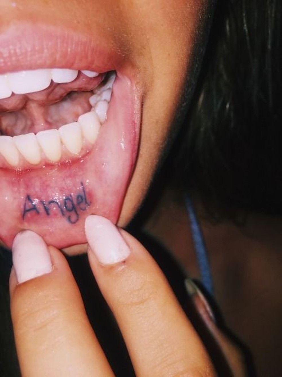 Tatuagem na boca: te contamos os prós e contras (Foto: Reprodução / Pinterest @charlottedalessio ) — Foto: Glamour