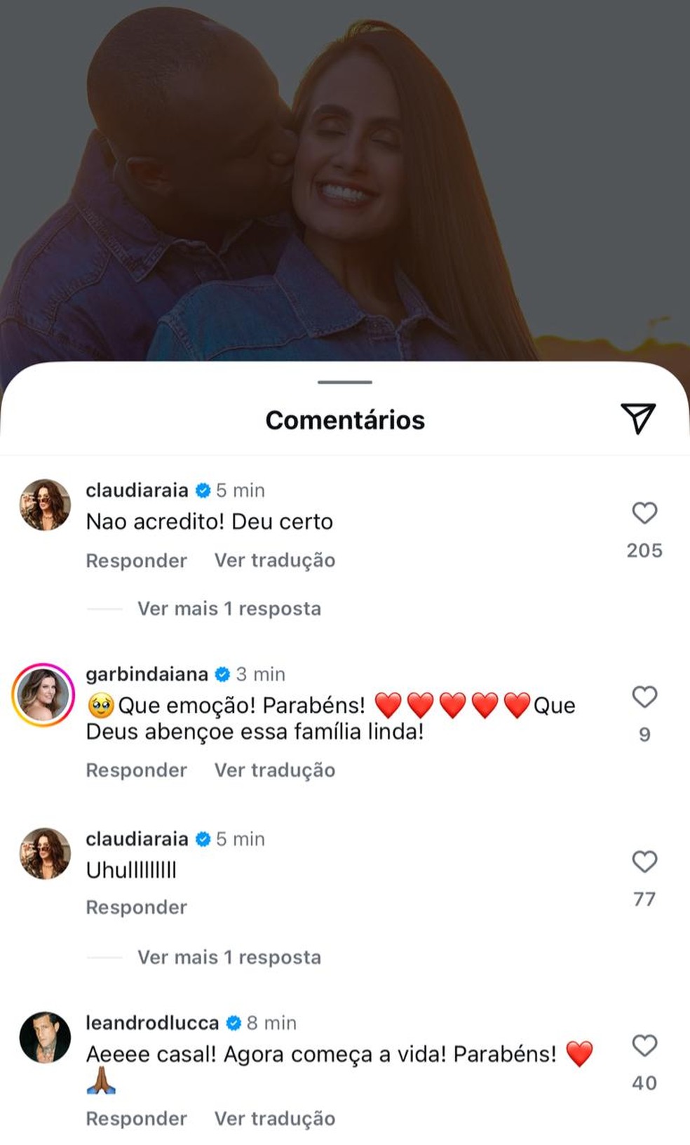 Famosos celebram primeira gravidez de Thiaguinho e Carol Peixinho — Foto: Reprodução/Instagram