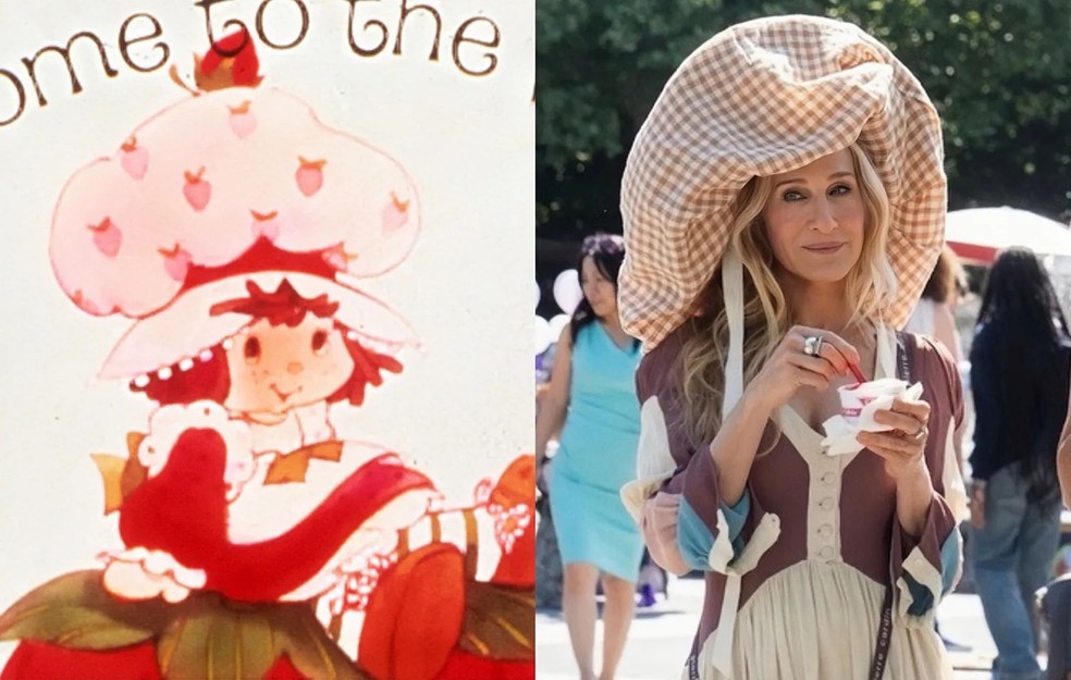 A história por trás do chapéu gigante de Carrie Bradshaw na 3ª temporada de "And Just Like That" — Foto: Divulgação