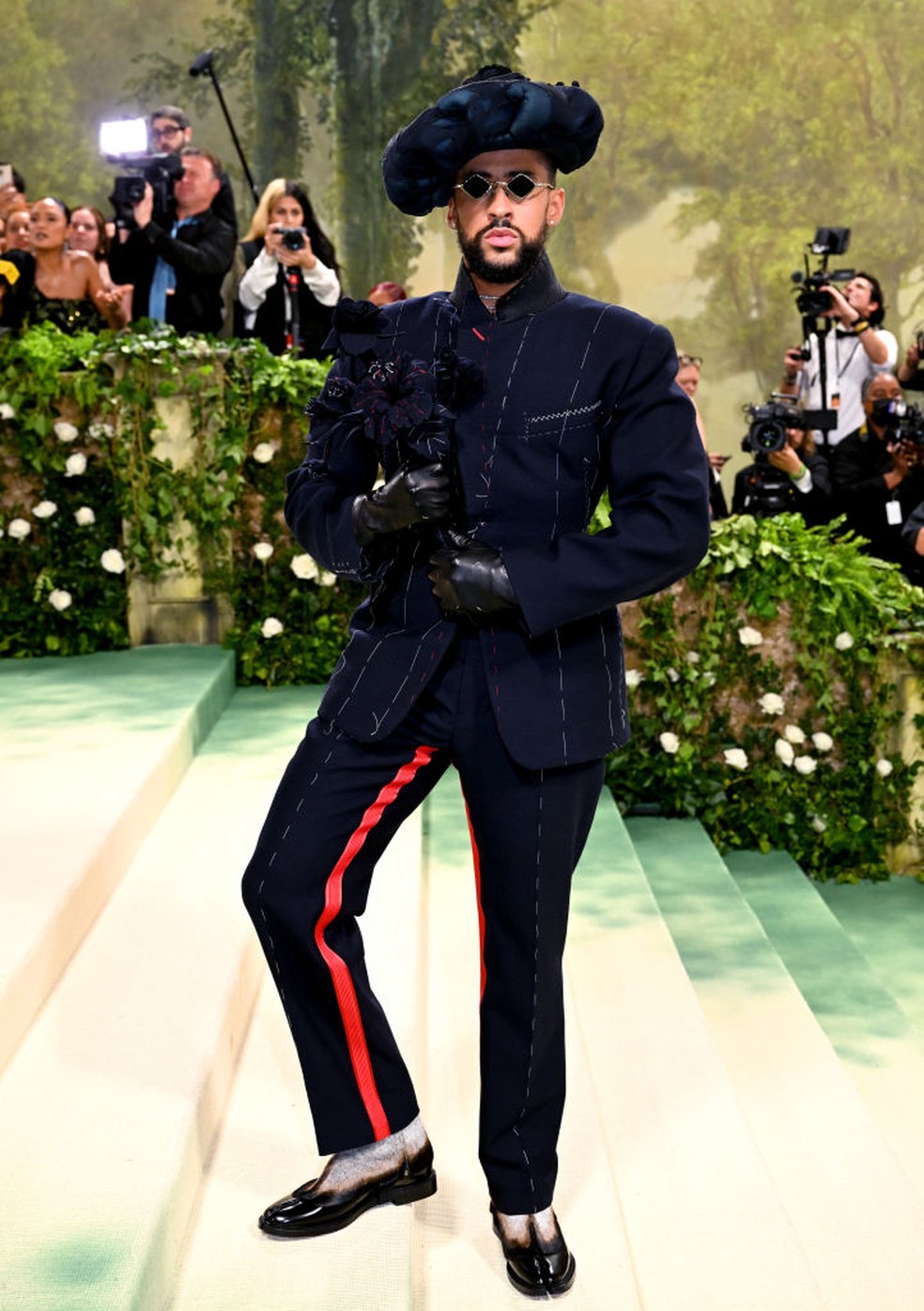 Bad Bunny no Met Gala de 2024 — Foto: Getty Images