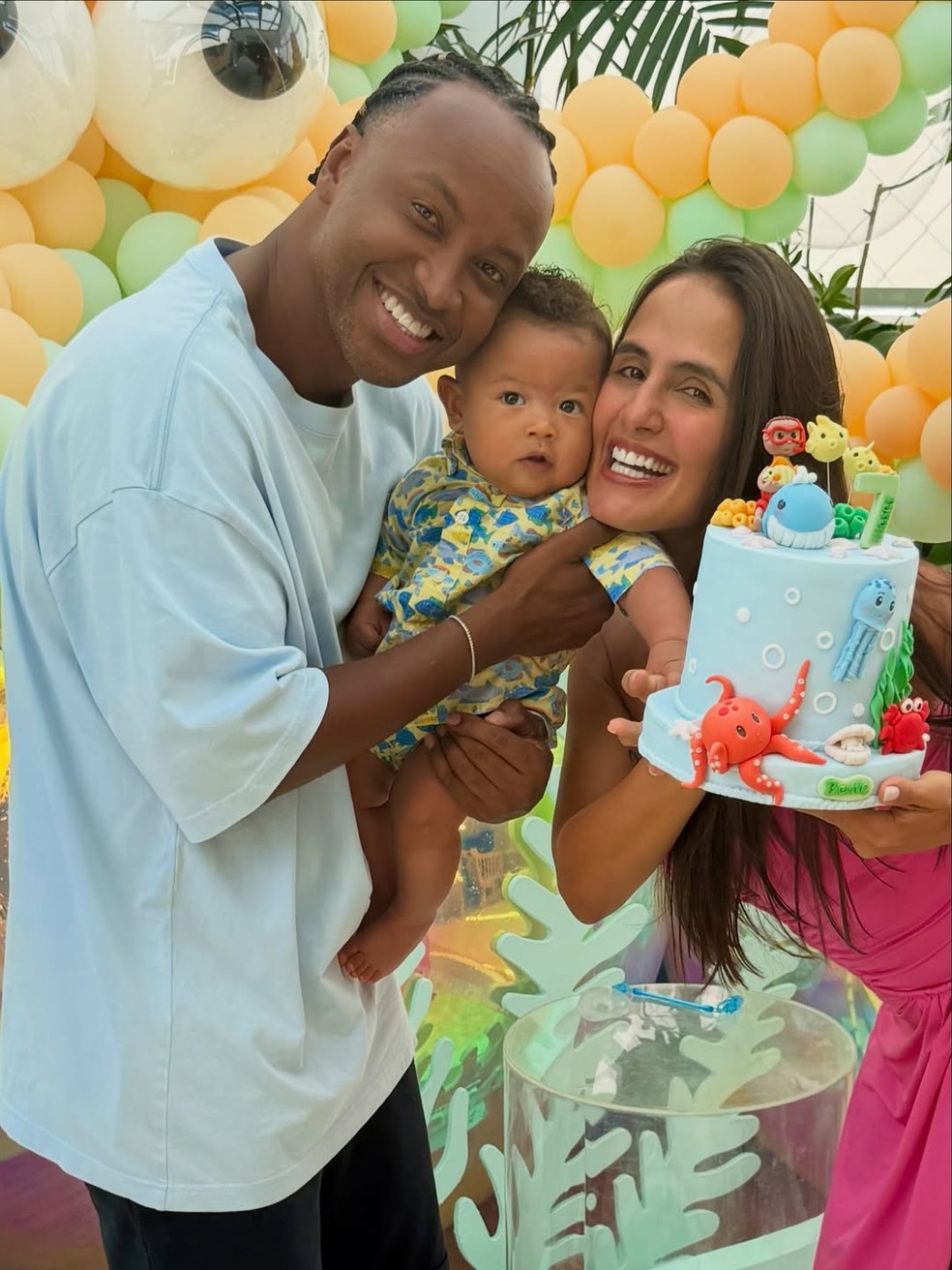 Mesversário de Bento, filho de Carol Peixinho e Thiaguinho — Foto: Reprodução/Instagram
