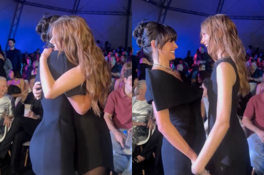 Sasha Meneghel com Bruna Marquezine em evento
