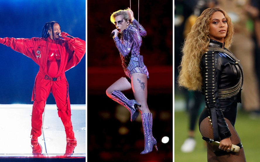 Relembre os looks das artistas que já se apresentaram no Super Bowl