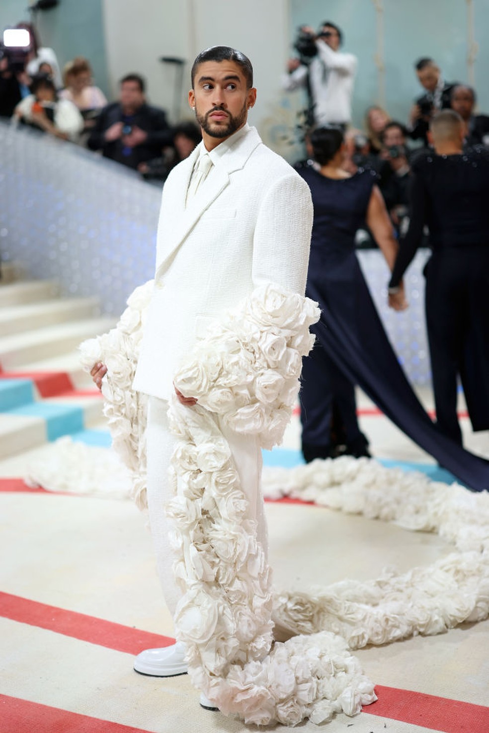 Bad Bunny no Met Gala de 2023 — Foto: Getty Images