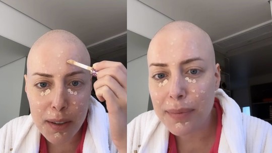 Fabiana Justus fala sobre técnica pra se maquiar após "ficar careca" e diz que teve crise choro: "Tudo foi um pouco traumático" 