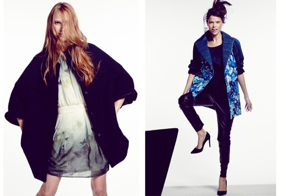Casaco inflado combinado a vestido leve e o blazer GG em produção glam (Foto: Tiago Molinos) — Foto: Glamour