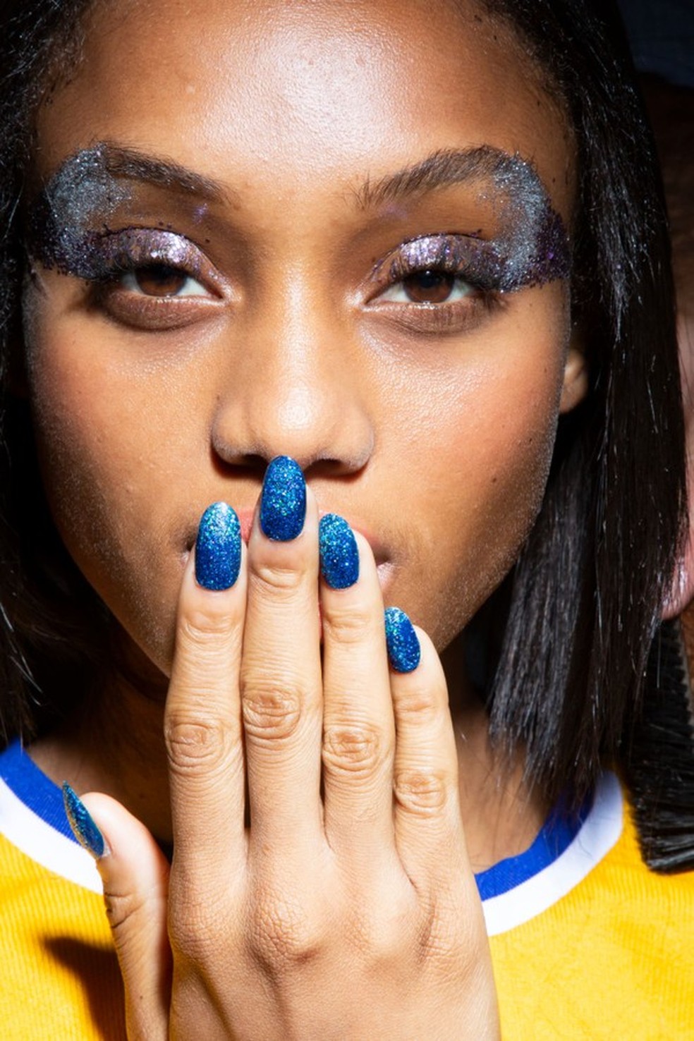Nail Art na o desfile de Tadashi Shoji (Foto: Imaxtree e Cortesia ) — Foto: Glamour