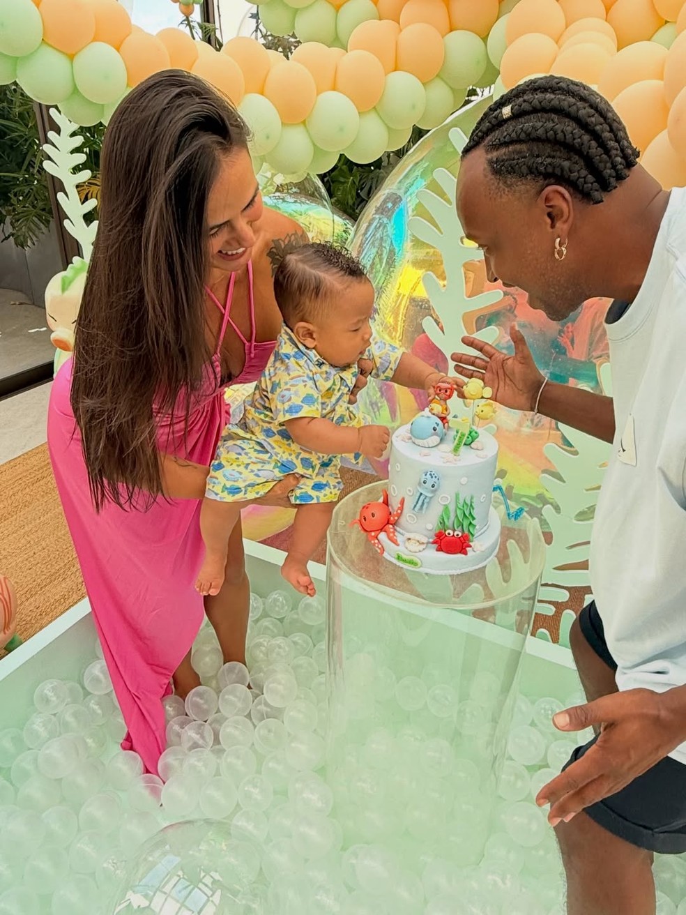 Mesversário de Bento, filho de Carol Peixinho e Thiaguinho — Foto: Reprodução/Instagram