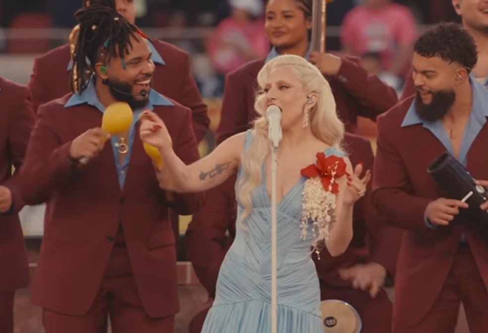 Lady Gaga no Super Bowl — Foto: Reprodução/Instagram