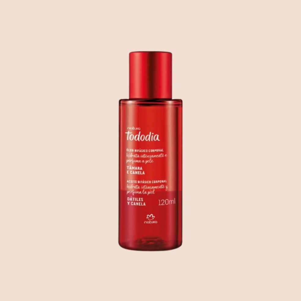 Óleo Bifásico Desodorante Corporal de Tâmara e Canela, da Natura, R$ 58,90 — Foto: Divulgação